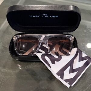 NWOT- Marc Jacobs Transparent and Gold Sunglasses with Gradient Lenses